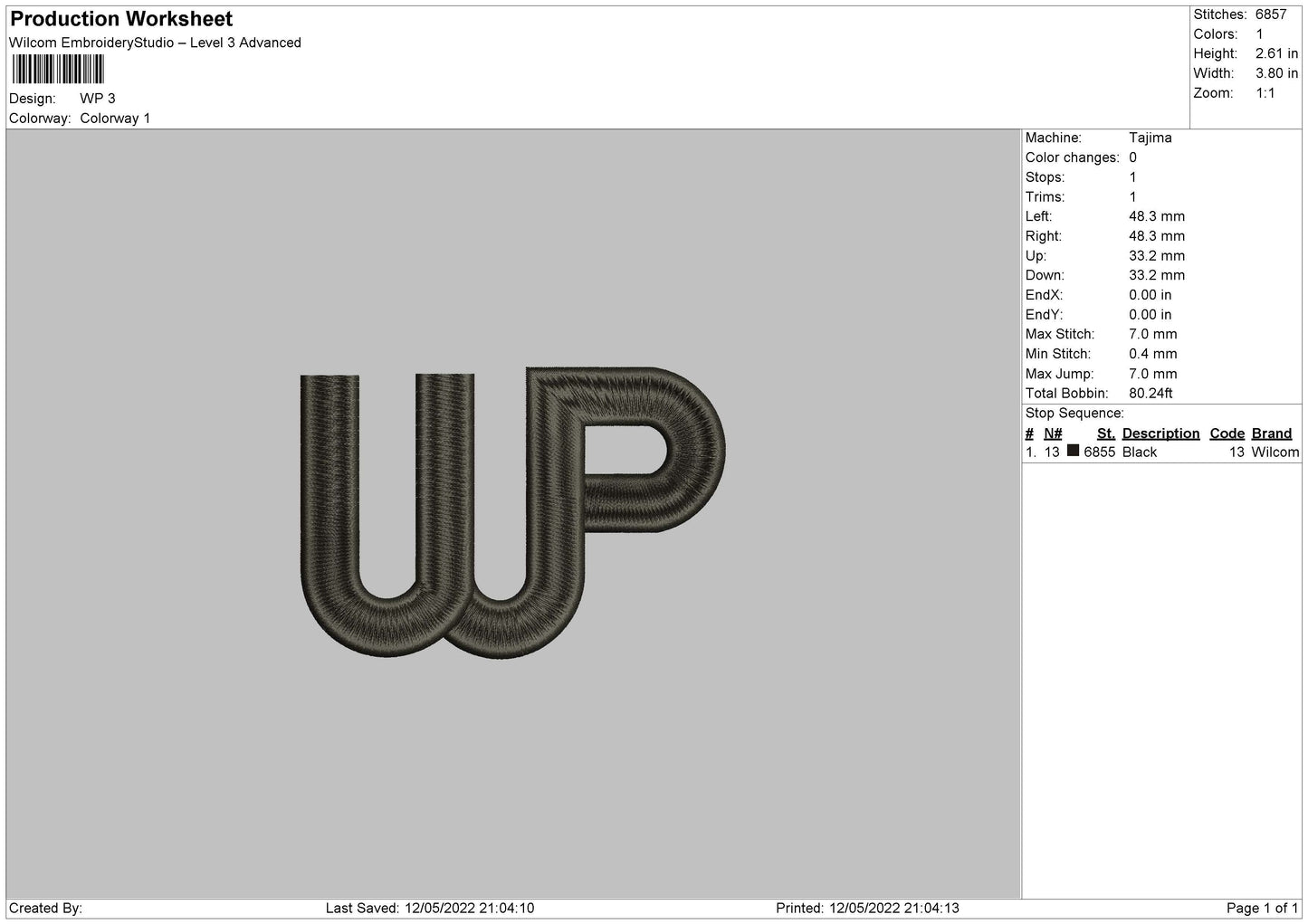 WP Embroidery File 4 size
