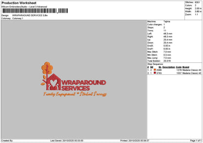 Servicestext 1910 Embroidery File 6 sizes