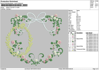 Flowers Circle 2901 Embroidery File 6 sizes