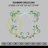 Flowers Circle 2901 Embroidery File 6 sizes