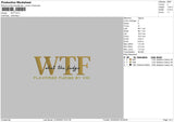 WTF Embroidery File 4 size