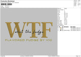 WTF Embroidery File 4 size