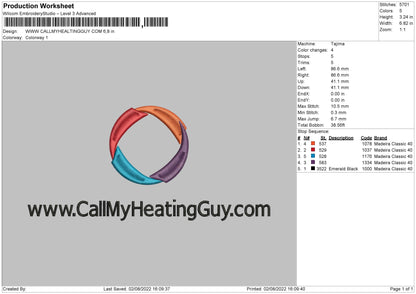 Callmyheatingguy Embroidery File 4 sizes