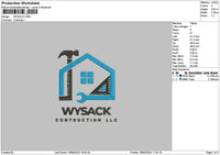 Wysactext Embroidery File 6 sizes