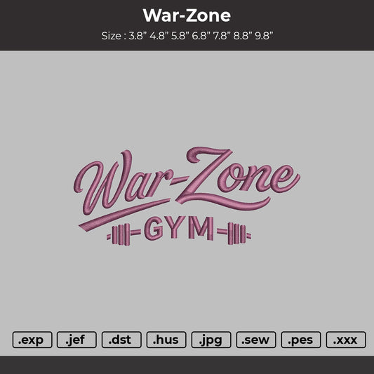 War-Zone Embroidery File 6 sizes