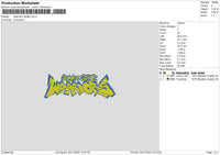 Warriors Gravity Embroidery File 6 sizes