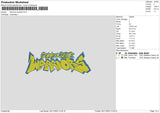 Warriors Gravity Embroidery File 6 sizes