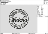 Watchatext Circle Embroidery File 6 sizes