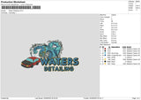 Water Detailing Embroidery File 6 sizes