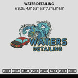 Water Detailing Embroidery File 6 sizes