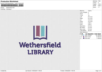 Watersfield Embroidery File 6 size