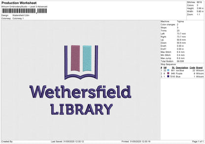 Watersfield Embroidery File 6 size