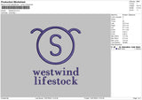 Westwind Embroidery File 6 sizes