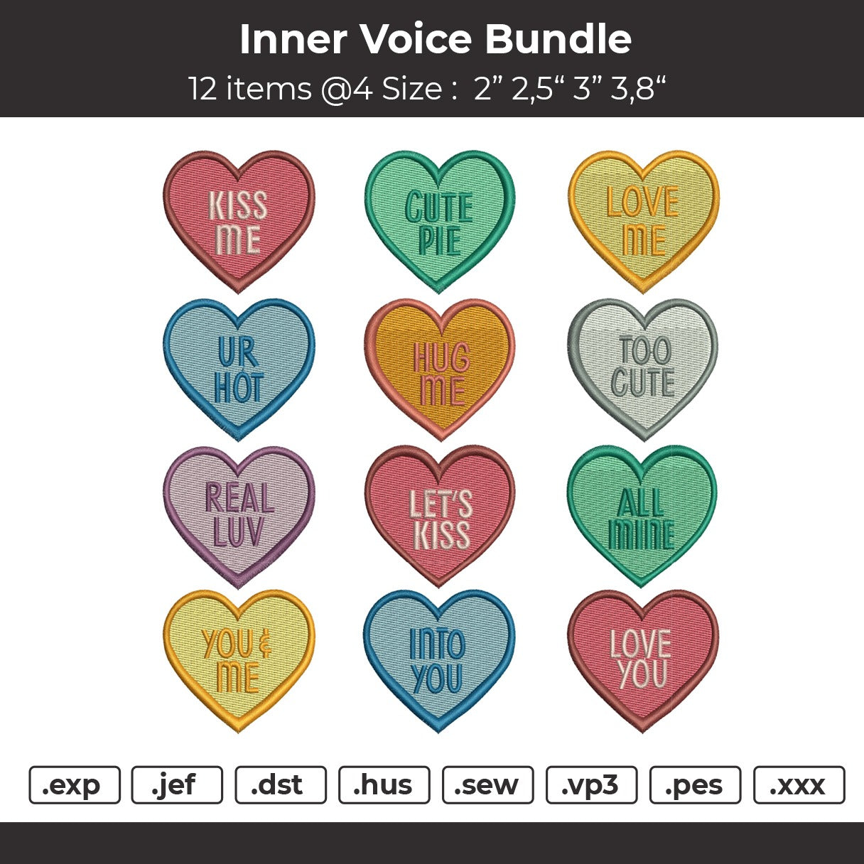 Inner Voice Bundle Embroidery 12 File 7 size