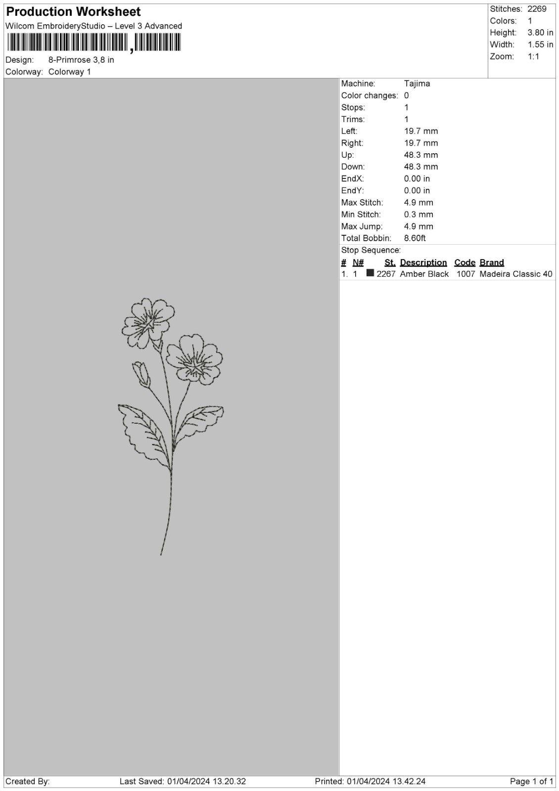 Flowers pt2 Separated 5 Files Embroidery