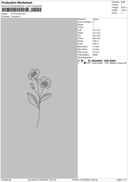 Flowers pt2 Separated 5 Files Embroidery