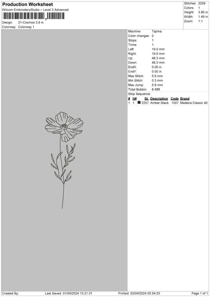 Flowers Pt4 Separated 5 Files Embroidery