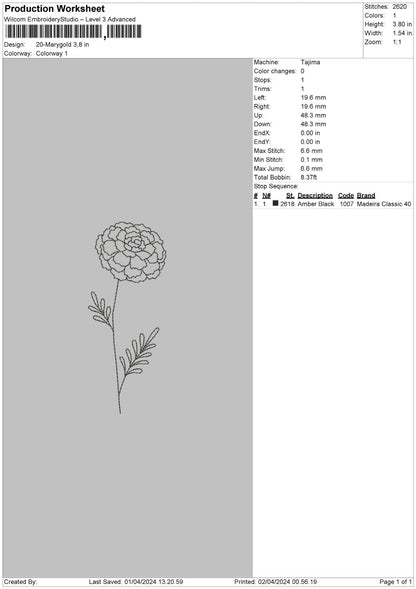 Flowers Pt4 Separated 5 Files Embroidery