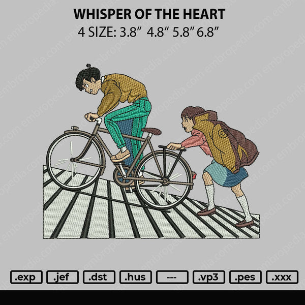 Whisper Of The Heart Embroidery File 4 size