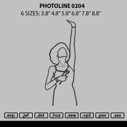 Photoline 0204 Embroidery File 6 sizes