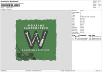 Williams Embroidery File 6 sizes