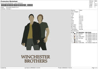 Brothers W Embroidery File 6 sizes