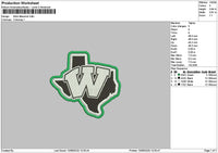 Map 2307 Embroidery File 6 sizes