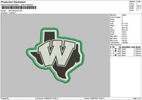Map 2307 Embroidery File 6 sizes