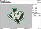 Map 2307 Embroidery File 6 sizes