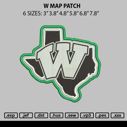 Map 2307 Embroidery File 6 sizes