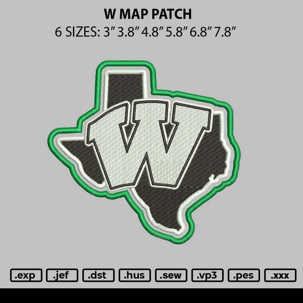 Map 2307 Embroidery File 6 sizes