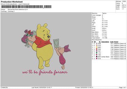 Poohflowers 0203 Embroidery File 6 sizes