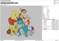 Winnie N Friends 02 Embroidery File 6 sizes