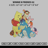 Winnie N Friends 02 Embroidery File 6 sizes