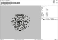 Winnie Friends Embroidery File  sizes