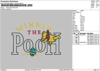 Poohtext 2301 Embroider File 6 sizes