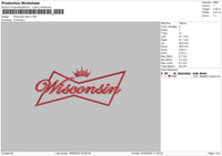 Wisconsin Italic Embroidery File 7 sizes