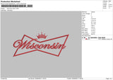 Wisconsin Italic Embroidery File 7 sizes