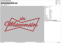 Wisconsin Italic Embroidery File 7 sizes