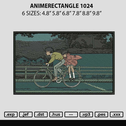 Animerectangle 1024 Embroidery File 6 sizes