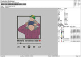 Photoflat Dad Frame Embroidery File 6 sizes
