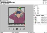 Photoflat Dad Frame Embroidery File 6 sizes