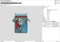 Skull 1807 Embroidery File 6 sizes