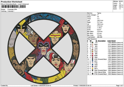 Avengercircle 1105 Embroidery File 6 sizes