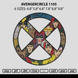 Avengercircle 1105 Embroidery File 6 sizes