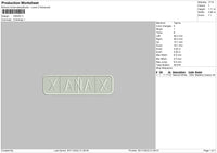 Xanax Embroidery File 6 sizes