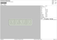 Xanax Embroidery File 6 sizes