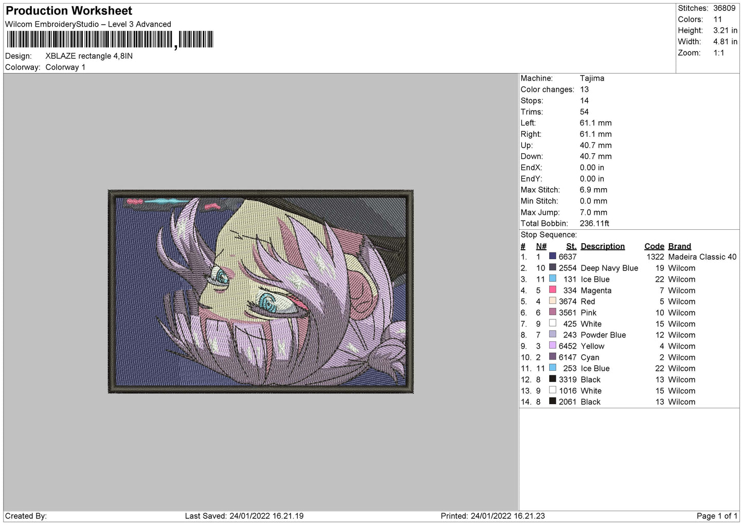 Xblaze Rectangle Embroidery File 4 size