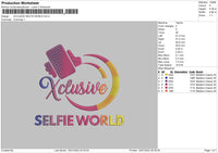 Xclusive Selfie World Embroidery File 4 sizes