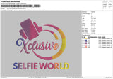 Xclusive Selfie World Embroidery File 4 sizes